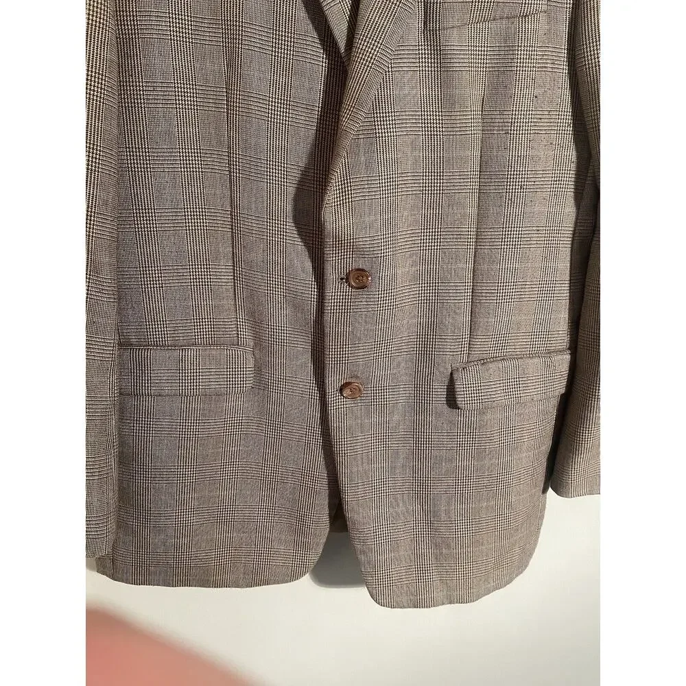 Lauren Ralph Lauren Mens Classic-Fit Ultraflex Stretch Patterned Blazer Size 42L